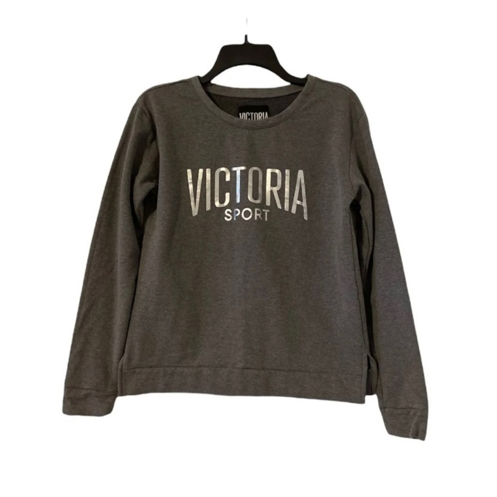 Victoria Secret Sweatshirt Small Gray Crew Neck Pullover